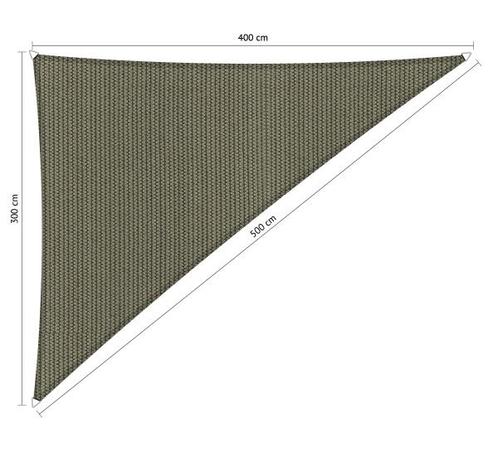 Premium schaduwdoek 3x4x5m driehoek waterdoorlatend Dese..., Tuin en Terras, Schaduwdoeken