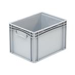 Euronorm Bak 400x300x270 mm 26 liter Grijs Dichte Grepen, Verzenden