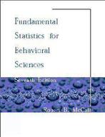 Fundamental Statistics For Behavioral Sciences 9780534523718, Gelezen, Robert Mccall, Mccall, Verzenden