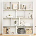 vidaXL Boekenkast 132x29x141,5 cm bewerkt hout wit, Minder dan 50 cm, Verzenden, 75 cm of meer, 100 tot 150 cm