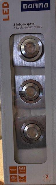 - GAMMA inbouwspot LED vierkant, Huis en Inrichting, Lampen | Overige, Nieuw, Ophalen of Verzenden