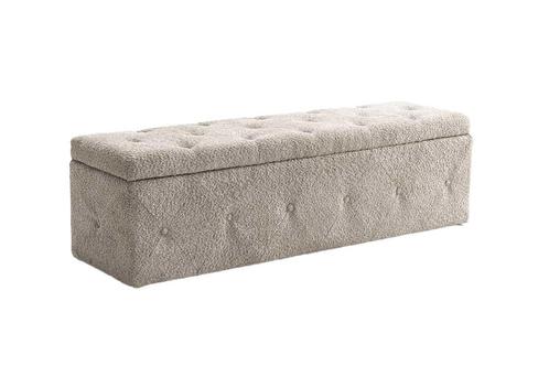 Bank EXTRAVAGANCIA 140cm boucle champagne grijs - 44247, Huis en Inrichting, Banken | Bankstellen, Ophalen of Verzenden