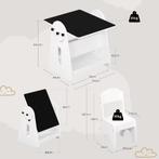 Kindertafel met 2 Stoelen – Multifunctionele Schildertafel m, Verzenden, Nieuw