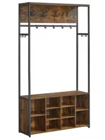 Industriële Kapstokkast met Schoenenrek en Bank 180 cm beschikbaar voor biedingen