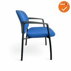 Vergaderstoel - Ahrend 320 - blauwe stoffering - zwart frame, Vergader- of Presentatieruimte, Ophalen of Verzenden, Gebruikt, Stoel
