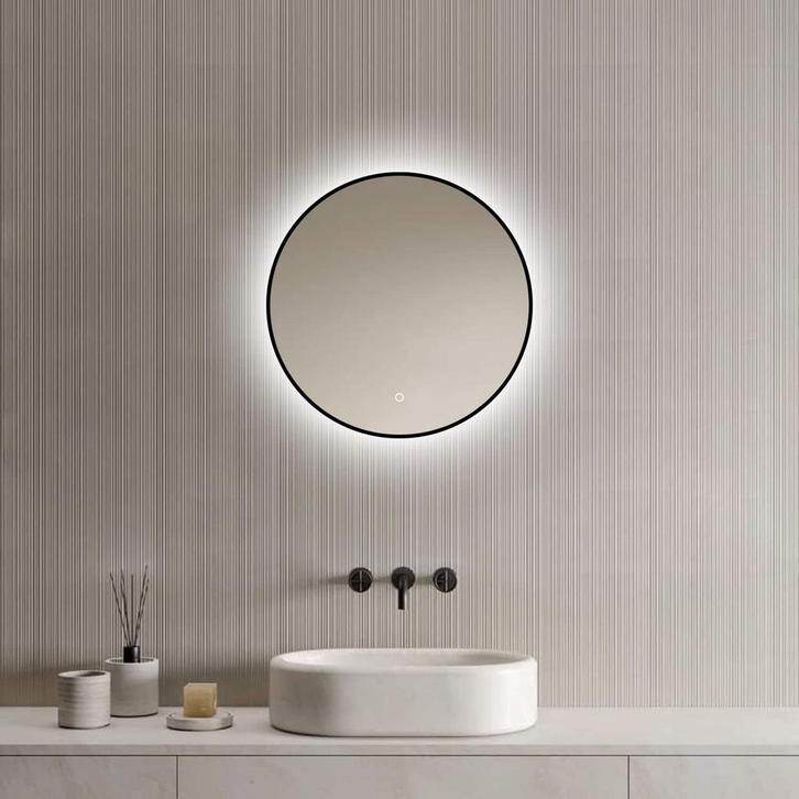 Loxa - Ronde Badkamerspiegel Ilona met Led 50cm, Huis en Inrichting, Woonaccessoires | Spiegels, Rond, Nieuw, Verzenden
