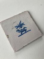Tegel - Antieke Delfts blauwe tegel met een libelle -, Antiek en Kunst