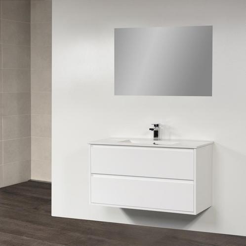 Badkamermeubelset New Future Small 100cm Hoogglans Grijs, Doe-het-zelf en Verbouw, Sanitair, Bad, Nieuw, Ophalen of Verzenden
