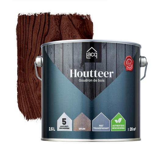 Lacq Houtteer Brown 2.5L, Doe-het-zelf en Verbouw, Verf, Beits en Lak, Verf, Nieuw, Minder dan 5 liter, Verzenden