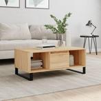 vidaXL Salontafel 90x50x36,5 cm bewerkt hout sonoma, Huis en Inrichting, Tafels | Salontafels, 50 tot 100 cm, Verzenden, Nieuw