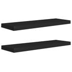 Zwarte MDF Zwevende Planken 80cm | Tweedekansje | 35%, Huis en Inrichting, Kasten | Wandmeubels, Met plank(en), Nieuw, Ophalen of Verzenden