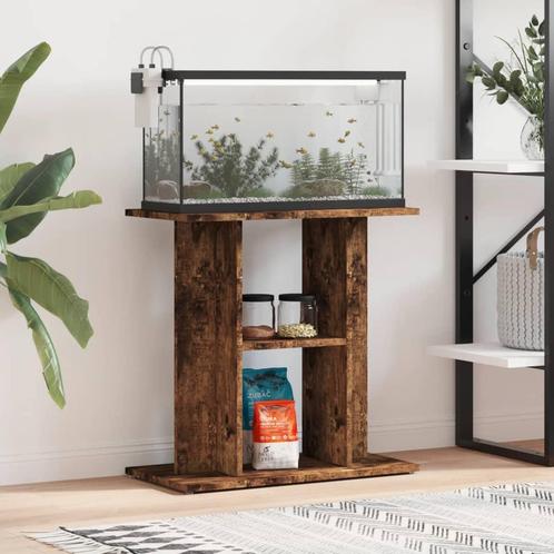 vidaXL Aquariumstandaard 60x30x60 cm bewerkt hout gerookt, Dieren en Toebehoren, Overige Dieren-accessoires, Nieuw, Verzenden