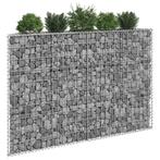 vidaXL Gabion plantenbak trapezium 150x20x100 cm, 100 cm of meer, Verzenden, Nieuw, Metaal