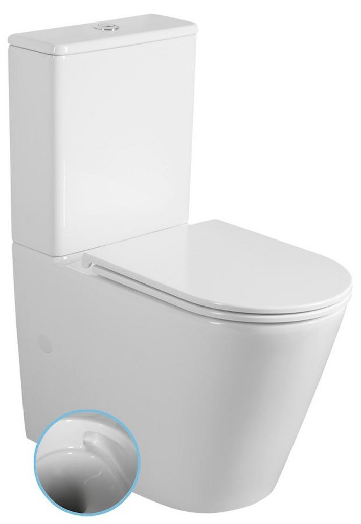 BWS AVI duoblok Rimless Glans wit Tornado Spoeling incl, Doe-het-zelf en Verbouw, Sanitair, Overige typen, Nieuw, Ophalen of Verzenden