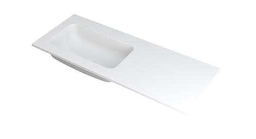 INK Wastafel Faktor polystone links zonder kraangat 120 cm x, Doe-het-zelf en Verbouw, Sanitair, Overige typen, Nieuw, Ophalen of Verzenden