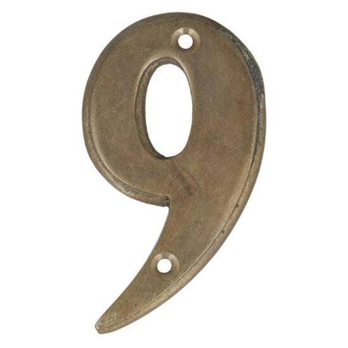 Cijfer 9, klein, brons antiek, Huis en Inrichting, Woonaccessoires | Overige, Nieuw, Ophalen of Verzenden