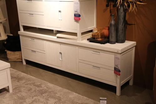 Tv-meubel Stretto White - Pronto Wonen, Huis en Inrichting, Kasten | Televisiemeubels, Nieuw, 200 cm of meer, Ophalen of Verzenden