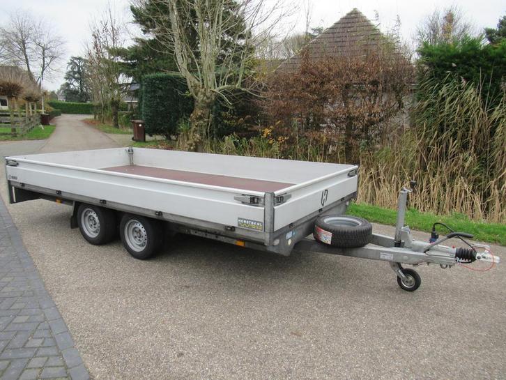 aanhangwagen gebruikt Henra plateauwagen aanhanger 401x202cm, Auto diversen, Aanhangers en Bagagewagens, Zo goed als nieuw, Ophalen
