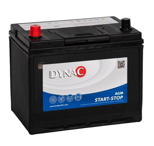Dynac Auto accu AGM 12 volt 75 ah start - stop (+ links), Auto-onderdelen, Accu's en Toebehoren, Nieuw, Ophalen of Verzenden