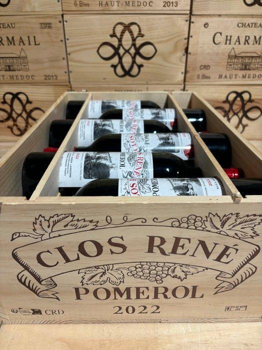2022 Clos René - Pomerol Grand Cru - 12 Fles (0,75 liter), Verzamelen, Wijnen