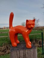 Beeld, Garden statue - Cat - Color orange - 42 cm -