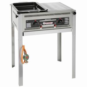 Gas BBQ huren – half rooster / half bakplaat, Hobby en Vrije tijd, Feestartikelen | Verhuur, Overige, Gebruikt, Ophalen