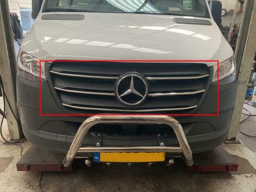 Chrome grille lijsten voorgrill MB Sprinter W907 RVS 5 delig, Auto diversen, Tuning en Styling, Verzenden