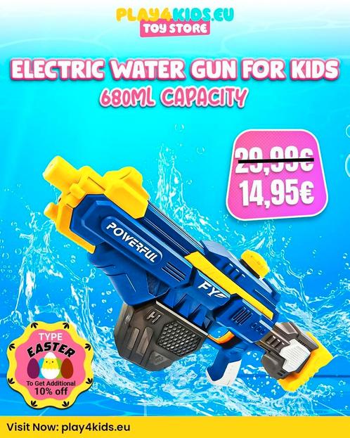 Elektrisch watepistool 680ml tank, Kinderen en Baby's, Speelgoed | Buiten | Actiespeelgoed, Nieuw, Verzenden