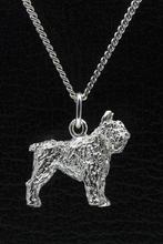 Zilveren Bouvier ketting hanger - oren gecoupeerd - groot, Verzenden, Nieuw