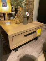 Salontafel Aleno in geborsteld eiken bisque, Huis en Inrichting, Tafels | Salontafels, 50 tot 100 cm, Nieuw, Minder dan 50 cm