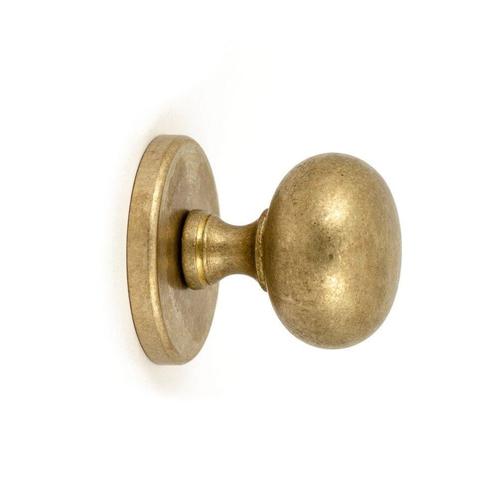 Voordeurknop IRIS 56mm - messing getrommeld, Doe-het-zelf en Verbouw, Hang- en Sluitwerk, Nieuw, Verzenden