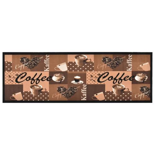 vidaXL Keukenmat wasbaar Coffee 60x300 cm bruin, Tuin en Terras, Deurmatten, Nieuw, Verzenden