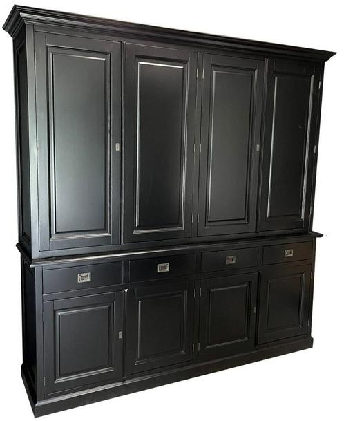 Buffetkast Dronten zwart met dichte deuren 220cm, Huis en Inrichting, Kasten | Buffetkasten, Ophalen of Verzenden