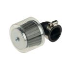 Powerfilter luchtfilter met kap 35mm chroom 90 graden zwa..., Ophalen of Verzenden, Nieuw