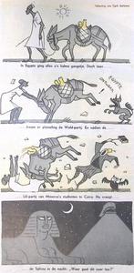 Spotprent over de opkomst van de Wafd-partij in Egypte, Antiek en Kunst, Kunst | Litho's en Zeefdrukken, Verzenden