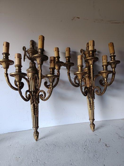 Wandkandelaar (2) - Brons, Antiek en Kunst, Antiek | Overige Antiek