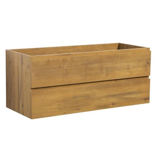 Wastafelkast Angela 120 x 48 cm Eiken Hangend Wastafelmeubel, Huis en Inrichting, Badkamer | Badkamermeubels, Nieuw, Wastafelkast