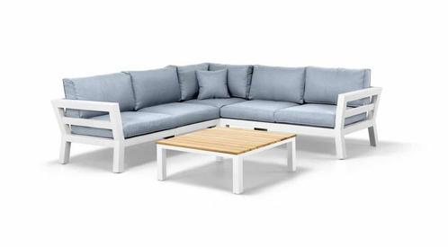 Suns Malmo hoekbank wit teak |, Tuin en Terras, Tuinsets en Loungesets, Ophalen of Verzenden