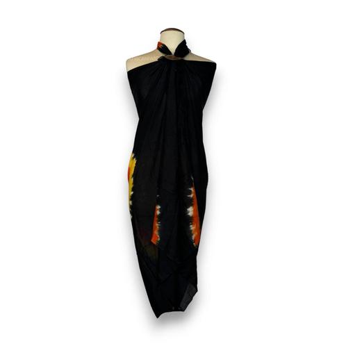 Sarong / pareo - Strandkleding wikkelrok - Tie dye Zwart, Kleding | Dames, Badmode en Zwemkleding, Nieuw, Ophalen of Verzenden