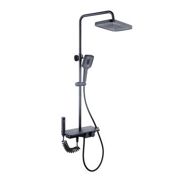 Regendoucheset Zwart 30cm - Thermostaat | Retourdeal | 50... beschikbaar voor biedingen