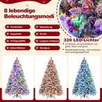 Kerstboom met verlichting - Kunstkerstboom - 210 cm - Met st, Diversen, Kerst, Verzenden, Zo goed als nieuw