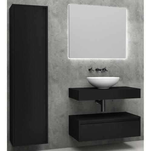 Badmeubel Neo Zwart 80CM (Badkamermeubels), Huis en Inrichting, Badkamer | Badkamermeubels, Nieuw, Ophalen of Verzenden
