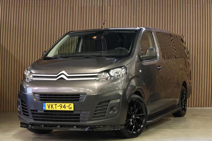 Citroën Jumpy 2.0 BlueHDI XL DC | Dubbel Cabine | Marge | BT, Auto's, Bestelauto's, Onderhoudsboekje, Lease, Zwart, Handgeschakeld