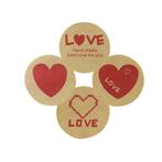 10 stickers labels kraft love rood hart staffelkorting, Ophalen of Verzenden, Nieuw