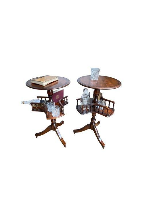 Set bijzettafels (2) - Paar Whiskey Tables - Mahonie -, Antiek en Kunst, Curiosa en Brocante
