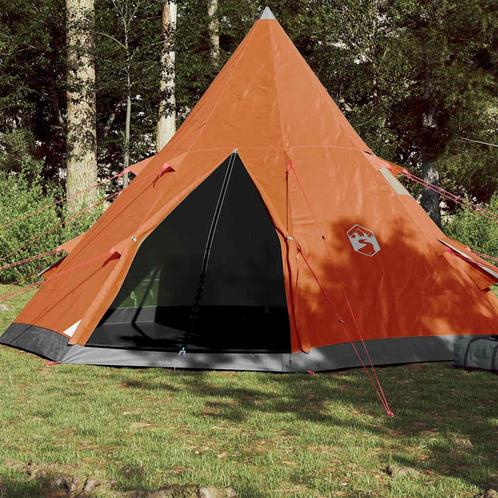 vidaXL Tipitent 4-persoons waterdicht oranje, Caravans en Kamperen, Tenten, Nieuw, tot en met 2, Verzenden