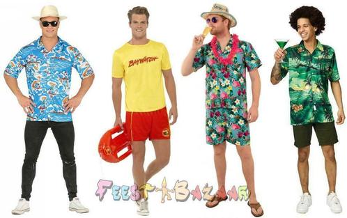 Hawaii Kleding Pak Kostuum Man Hawaii Blouse Heren Hoed, Kleding | Heren, Carnavalskleding en Feestkleding, Kleding, Nieuw, Overige thema's