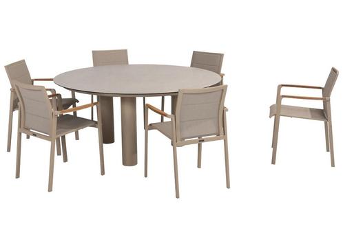 Taste by 4 Seasons Cortina tuinset latte met Donato tafel |, Tuin en Terras, Tuinsets en Loungesets, Ophalen of Verzenden