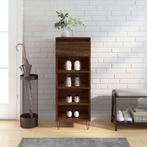 vidaXL Schoenenkast 40x36x105 cm bewerkt hout bruin, Huis en Inrichting, Verzenden, Nieuw