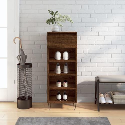 vidaXL Schoenenkast 40x36x105 cm bewerkt hout bruin, Huis en Inrichting, Kasten | Schoenenrekken, Nieuw, Verzenden